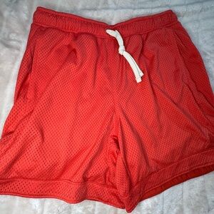 DSG Vibrant Red Men's Mesh Rec Athletic Shorts
